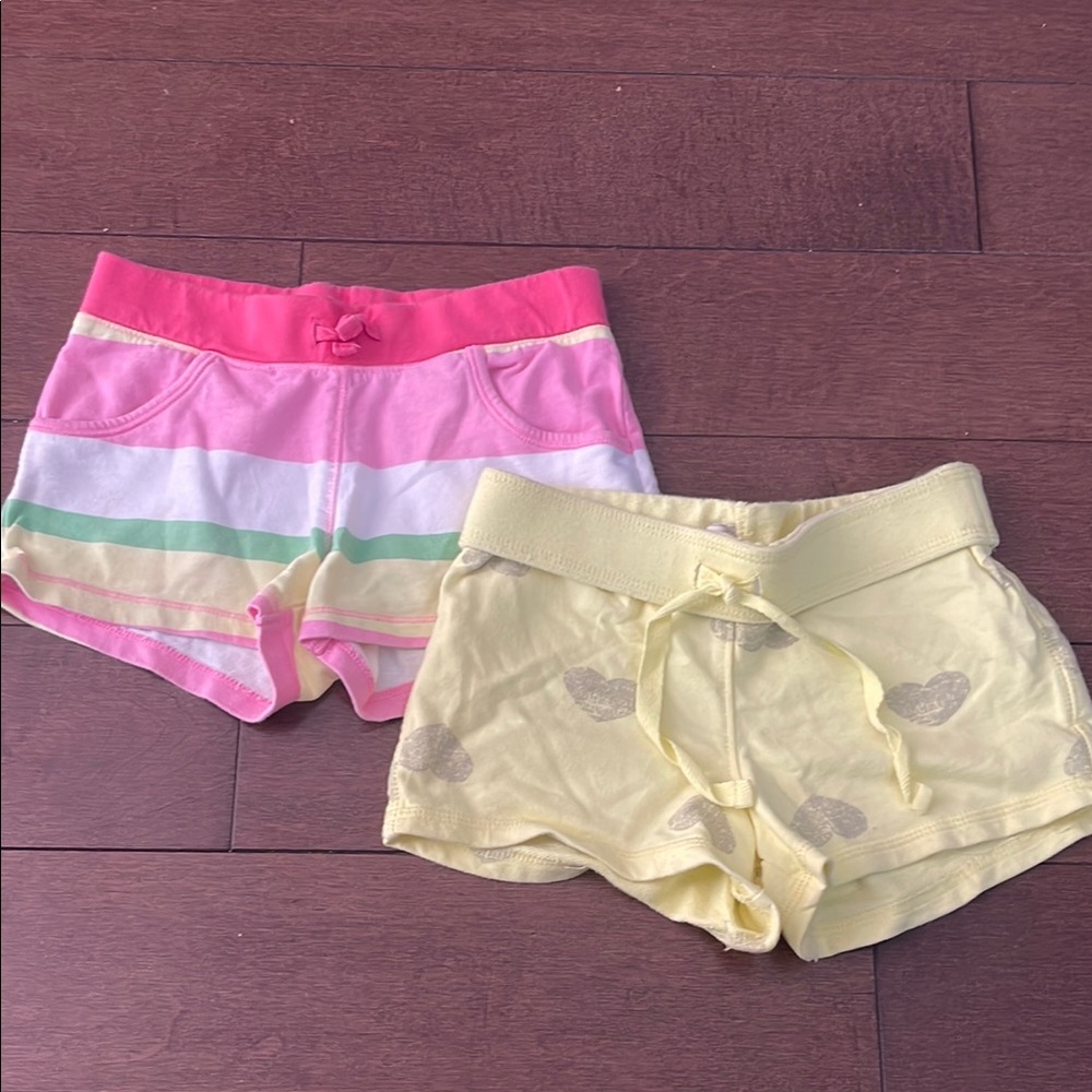 H&M Pink and Old Navy Yellow Heart Casual Shorts